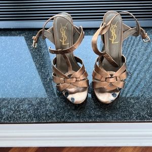 YSL Tribute sandals bronze color